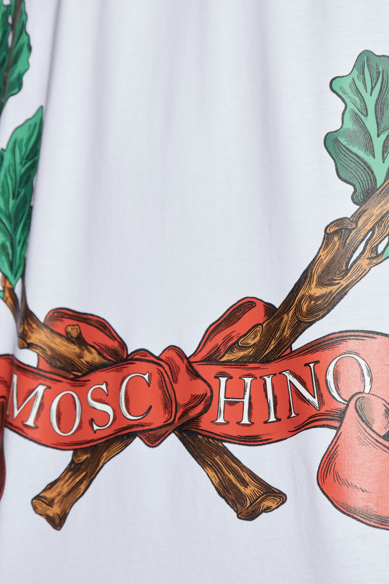 White T-shirt with print Moschino - Vitkac AS